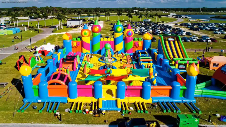 The world’s biggest bouncy castle