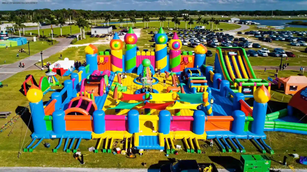 The world’s biggest bouncy castle