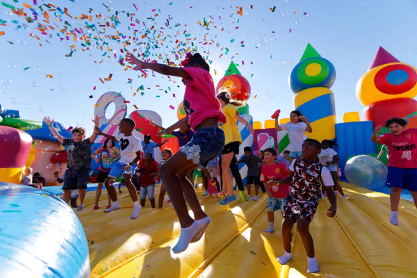 The world’s biggest bouncy castle